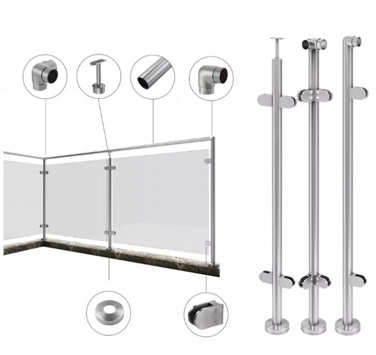 China factory stainless handrail balustrade post bracket