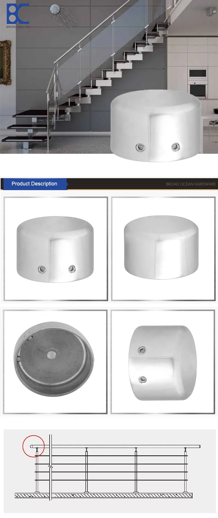 Factory Price metal end cap