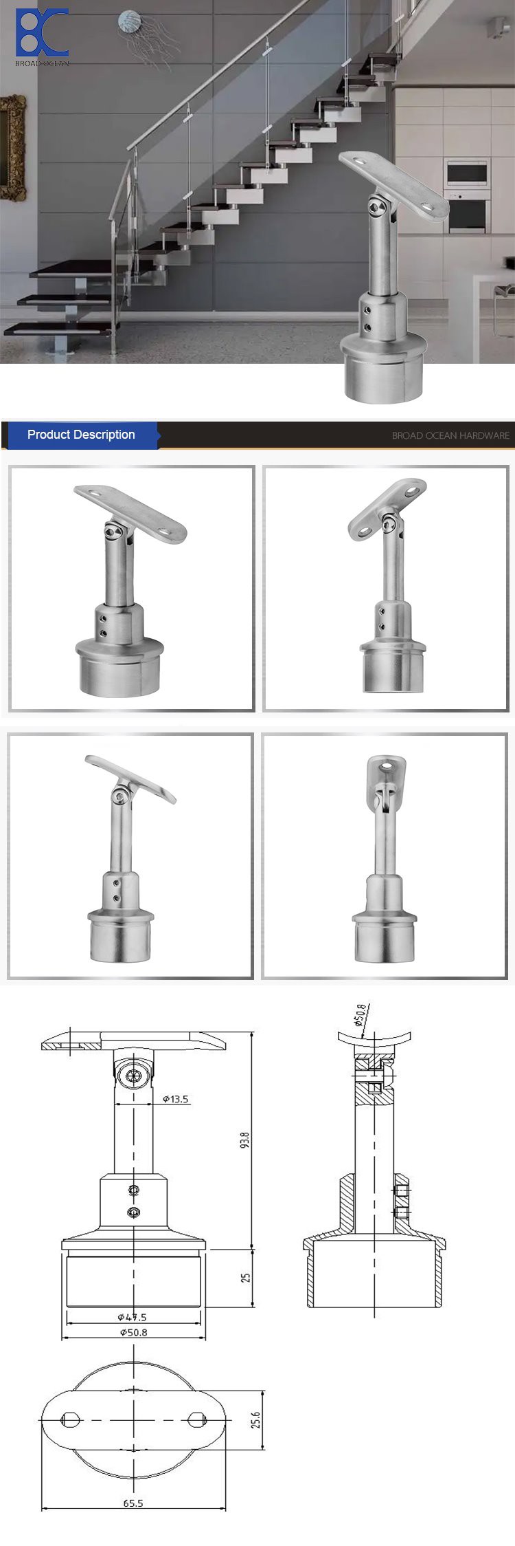 cheap rail support bracket