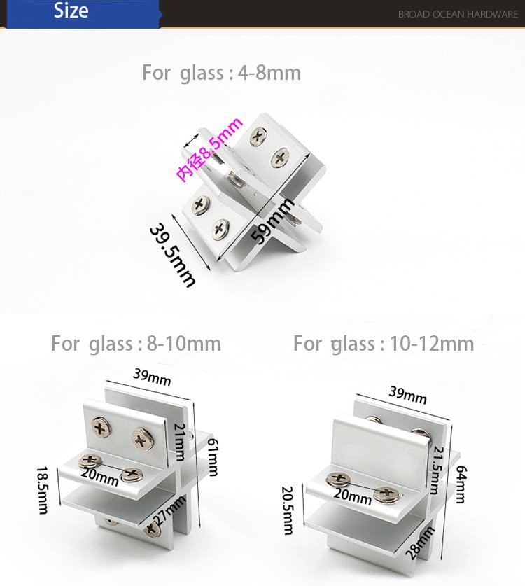 Factory Price aluminum  glass clamp