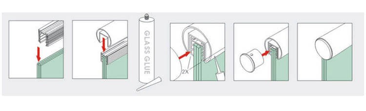 Outdoor railing slot pipe Connector Outdoor railing slot pipe Connector